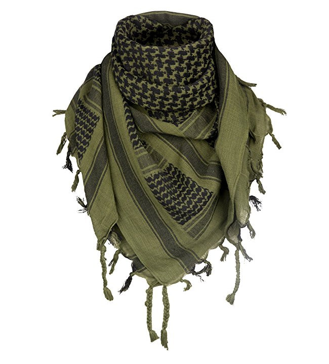 shemagh-green and black