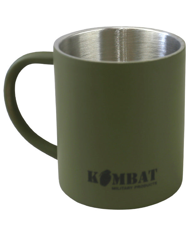 Kombat UK Stainless Steel Mug 330ml - Olive Green