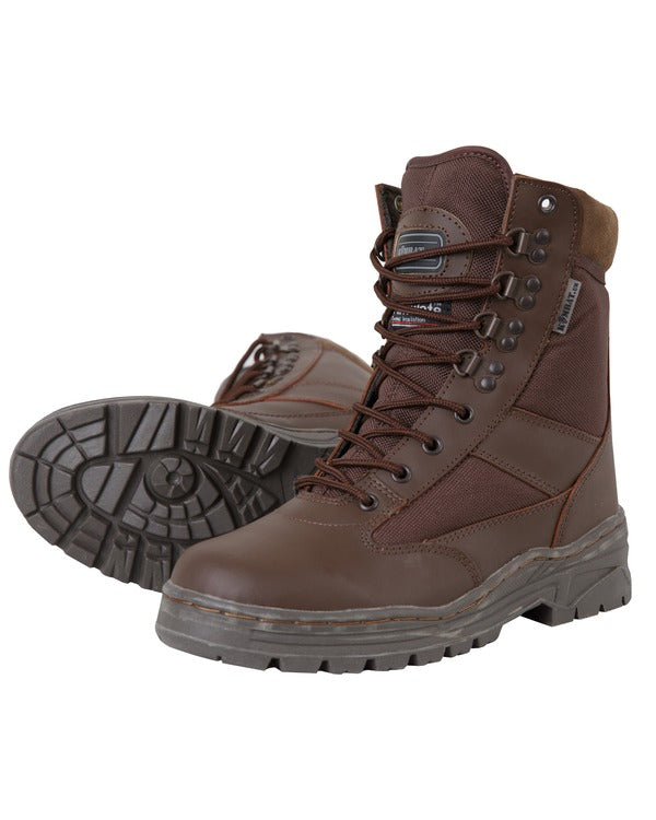 Kombat UK Patrol Boot Half Leather/Half Nylon MOD Brown