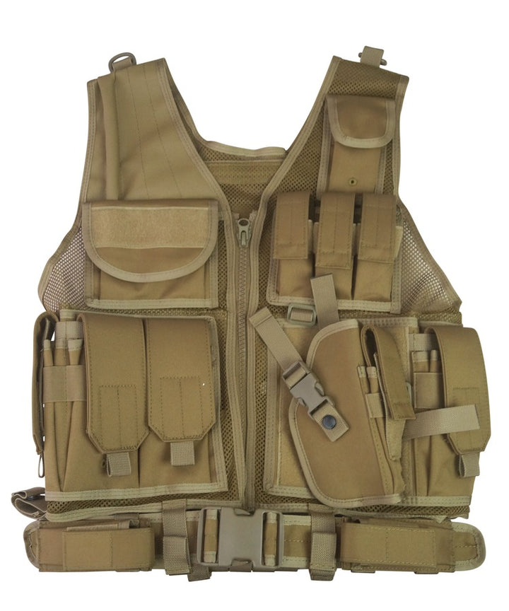 Kombat UK Cross Draw Tactical Vest - Coyote