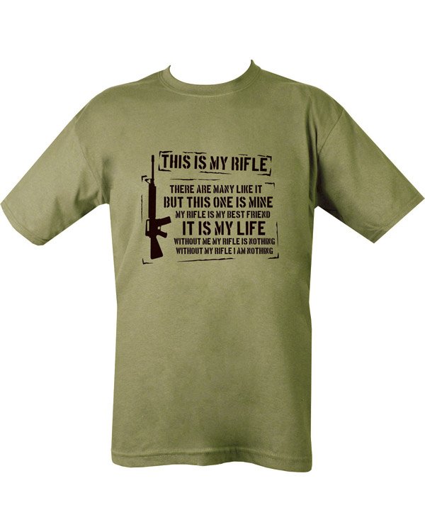 Kombat UK This Is My Rifle T-shirt - Olive Green