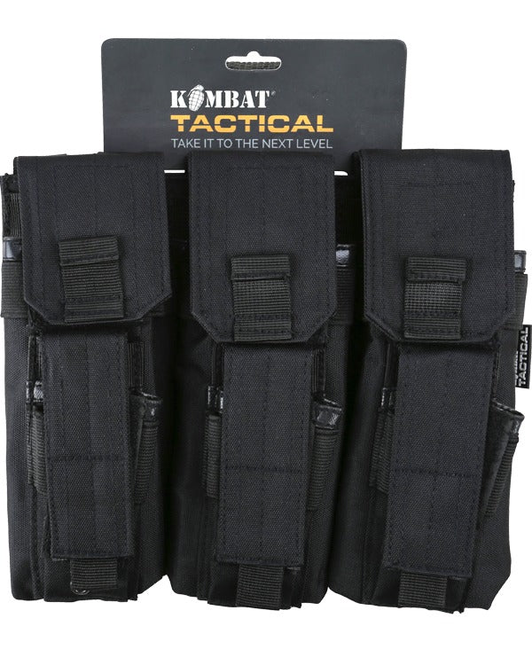 Kombat UK Triple Mag Pouch WITH Pistol Mag - Black