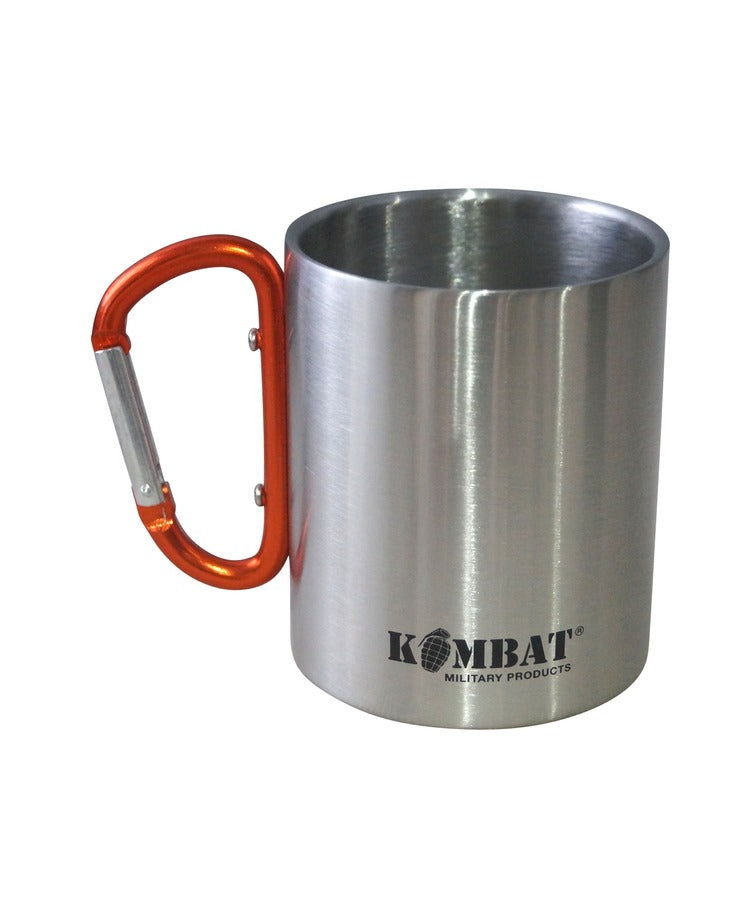 Kombat UK CARABINER Mug Stainless Steel - Silver / Orange