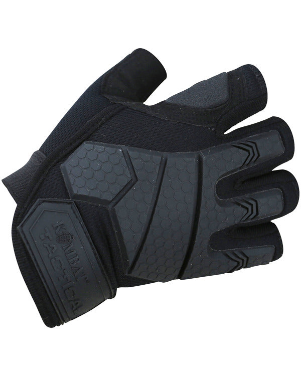 Kombat UK Alpha Fingerless Tactical Gloves - Black