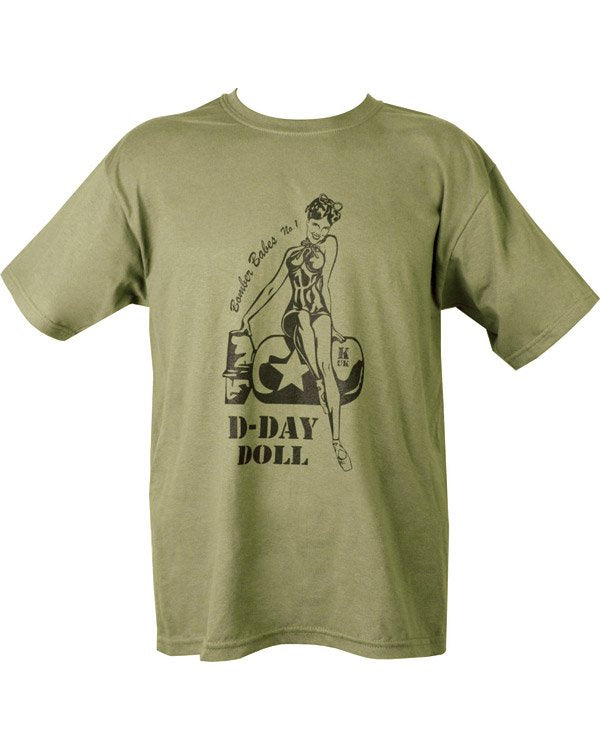Kombat UK D-Day Doll T-shirt - Olive Green