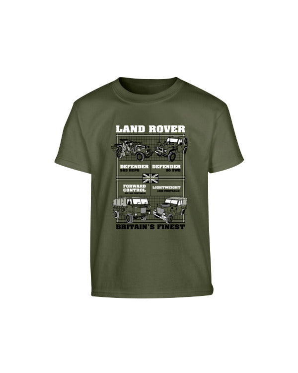 Kombat UK Kids Landrover T-shirt - Olive Green