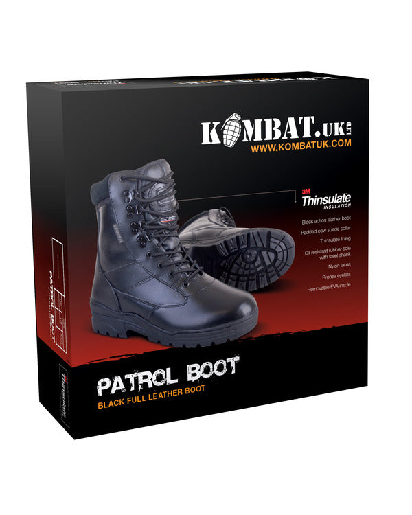 Kombat UK Patrol Boot All Leather Black