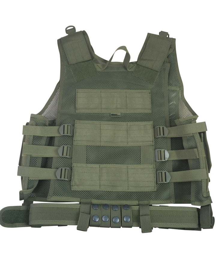 Kombat UK Cross Draw Tactical Vest - Olive Green