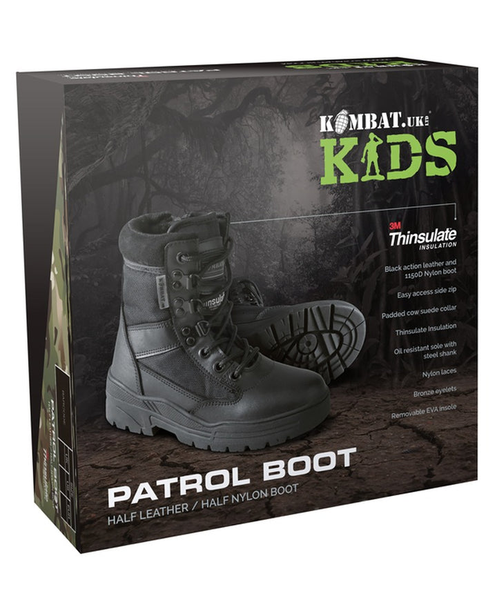 Kombat UK Kids Patrol Boot Black