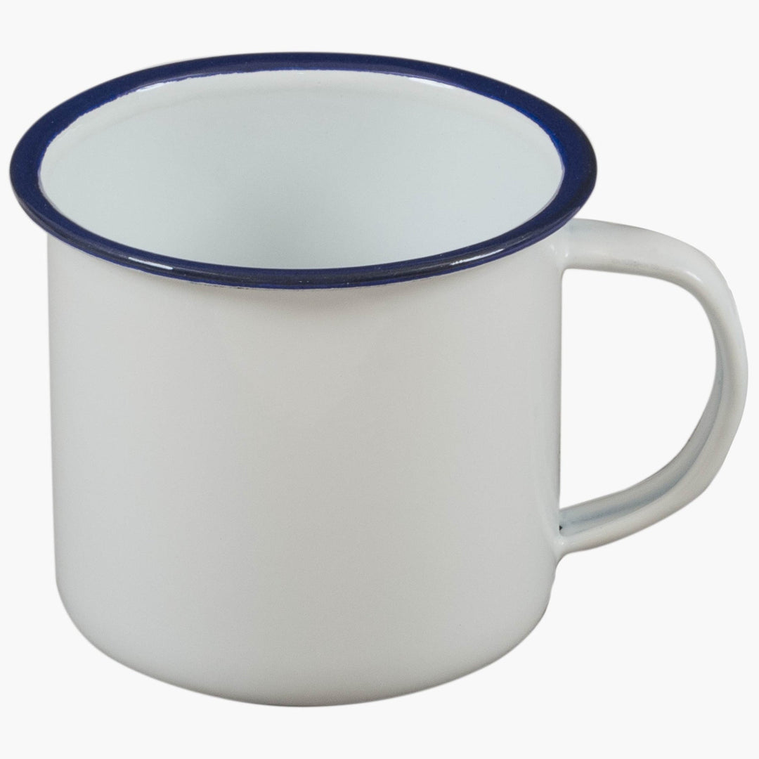 Highlander Enamel Vintage Camping Mug 280ml White