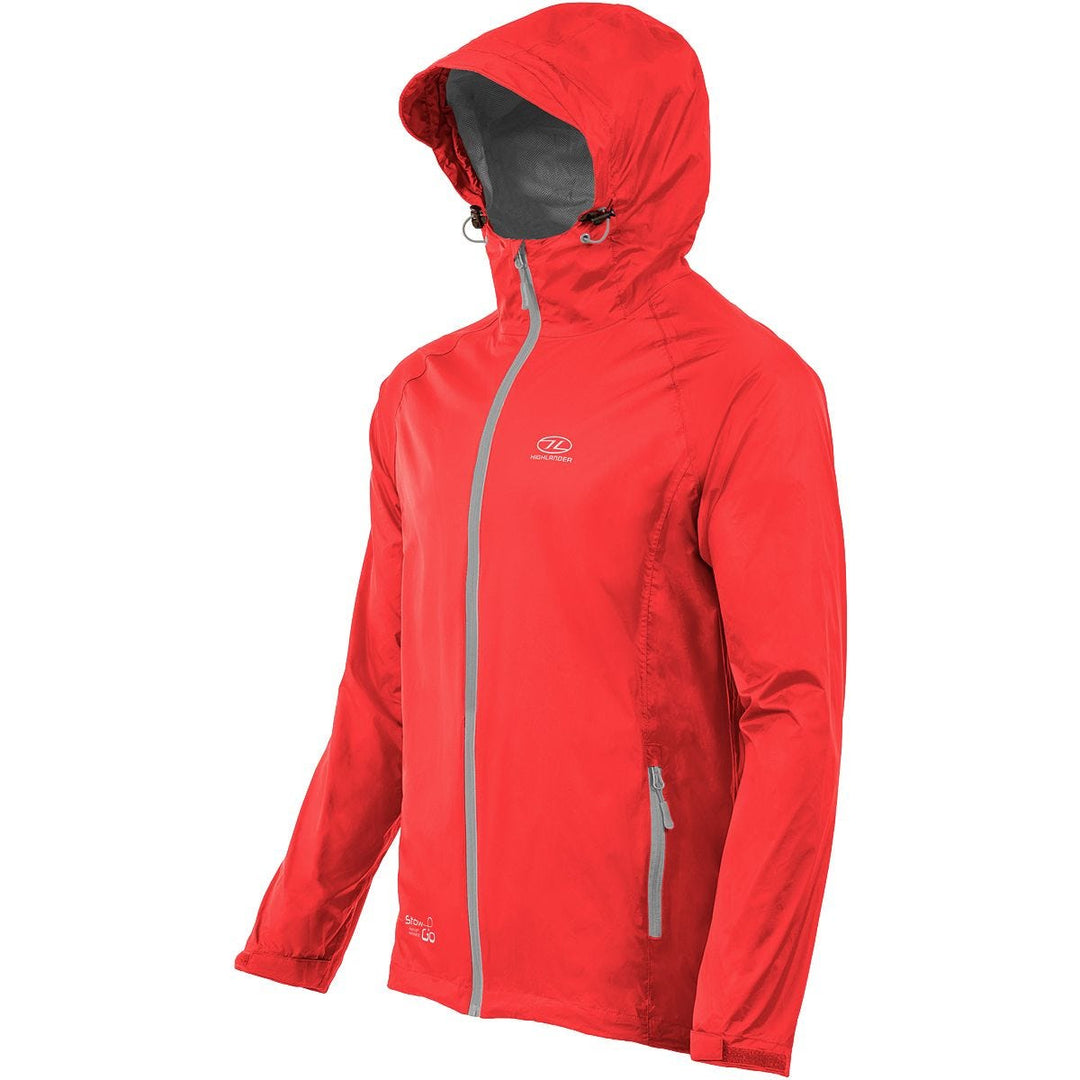 Highlander Stow & Go Packaway Jacket Red