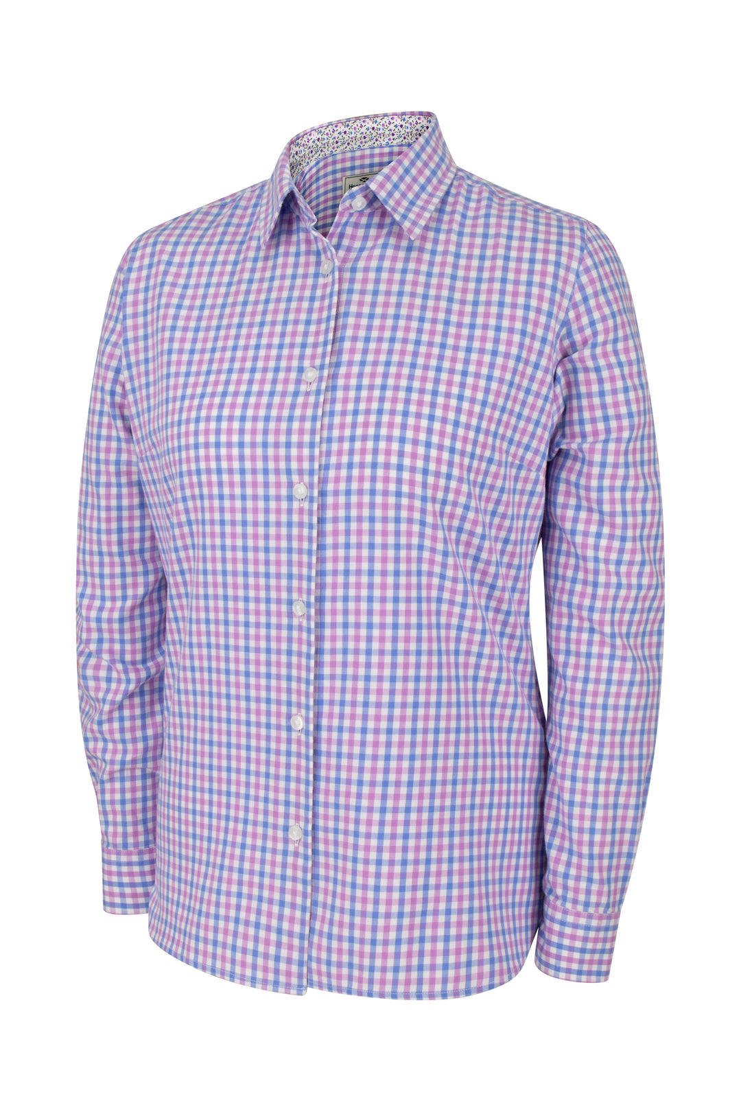 Hoggs Of Fife Becky II Ladies Cotton Shirt Pink/Blue