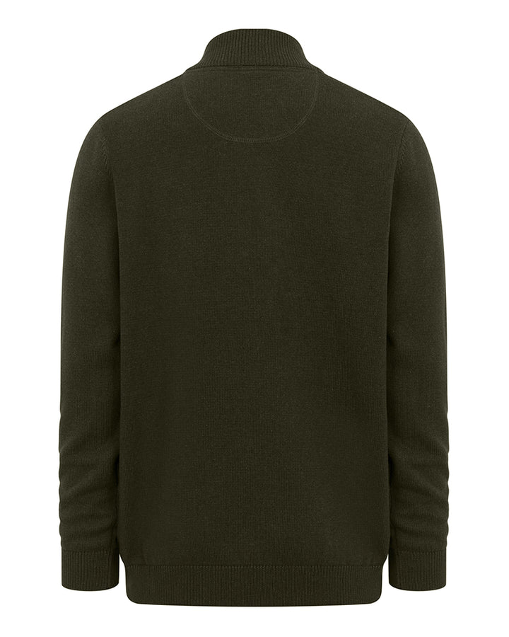 Hoggs Of Fife Falkirk 1/4 Zip Pullover Fern Green