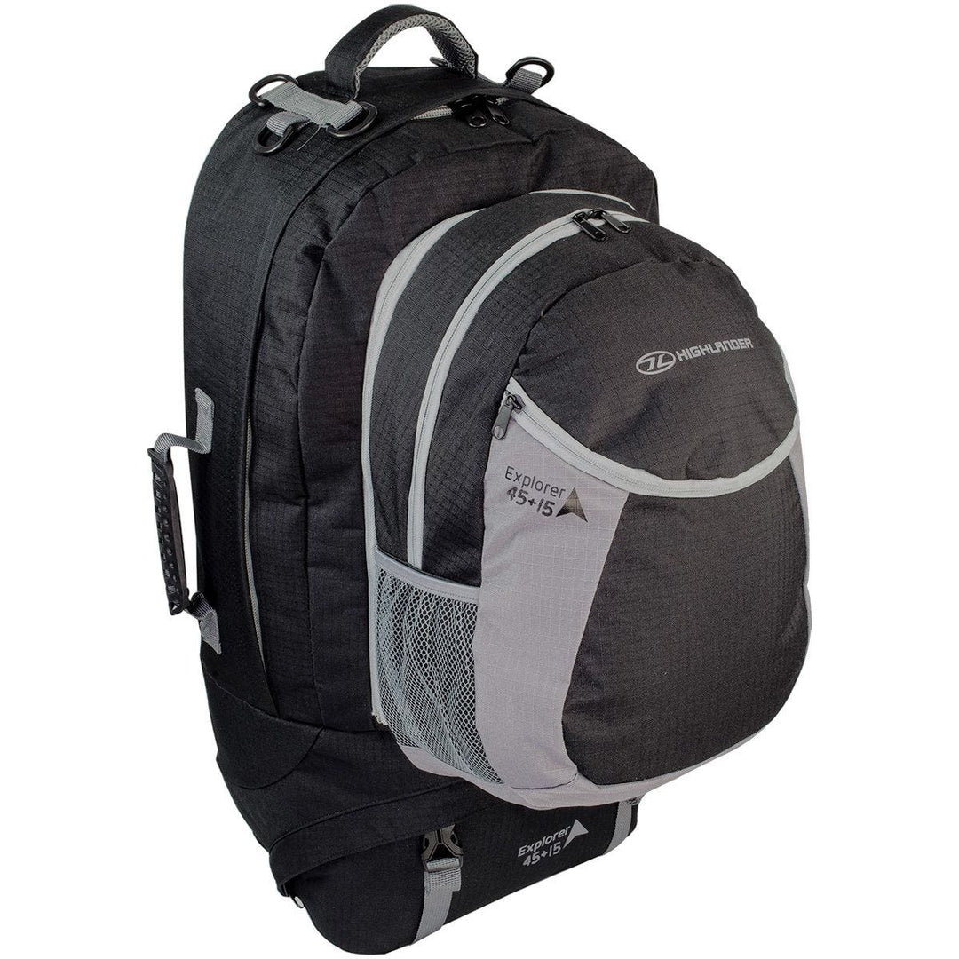 Highlander X-plorer Rucksack 45+15L Black