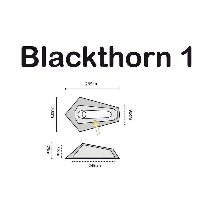 Highlander Blackthorn 1 Tent Black