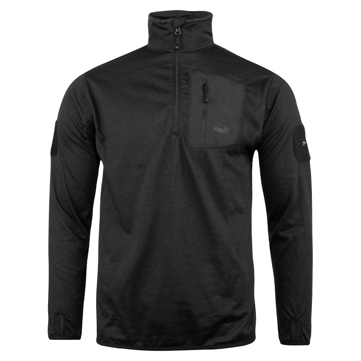 Viper Technical Mid Layer Fleece Top Black