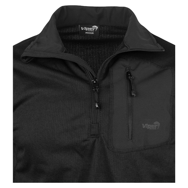 Viper Technical Mid Layer Fleece Top Black