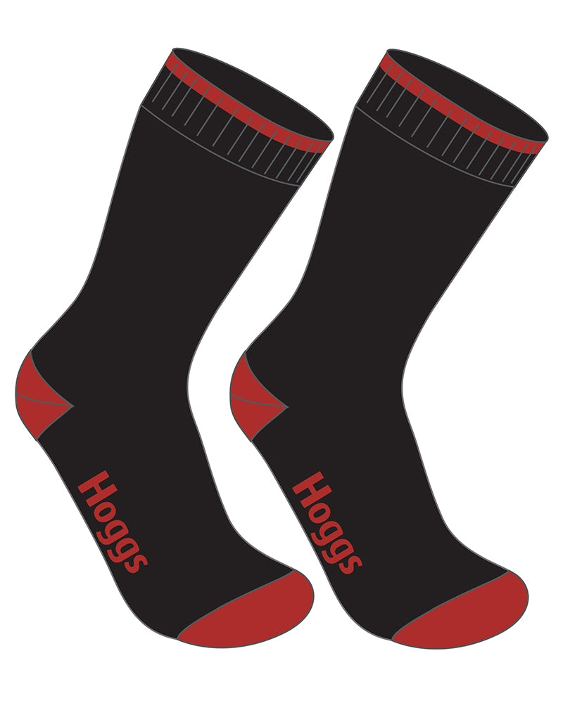 Hoggs Of Fife Performance Thermal Work Socks (Twin Pack) Black