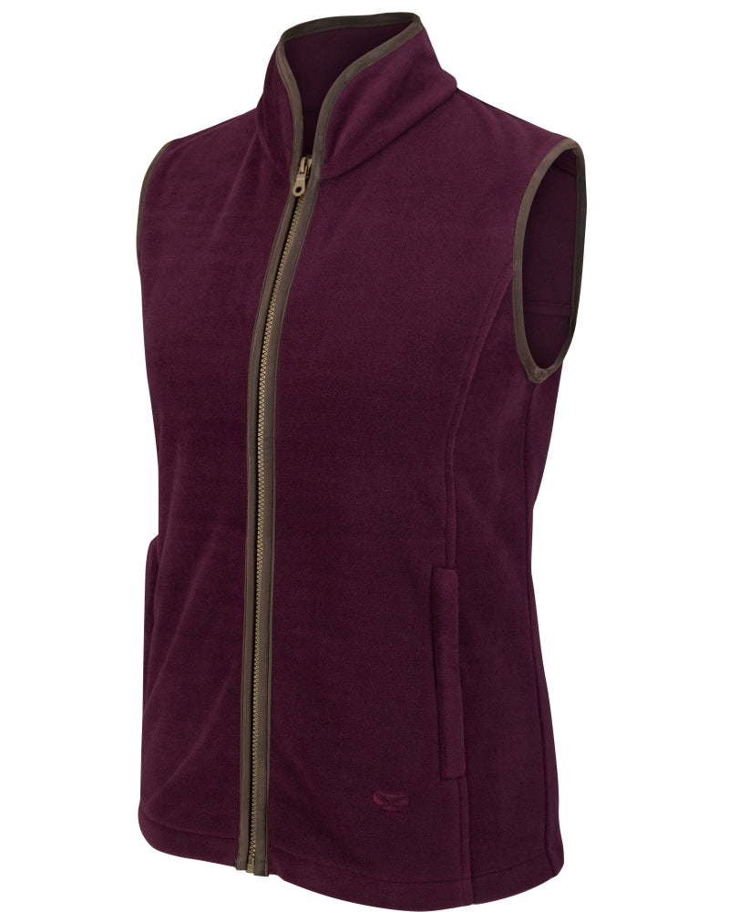 Hoggs Of Fife Stenton Ladies Fleece Gilet Merlot
