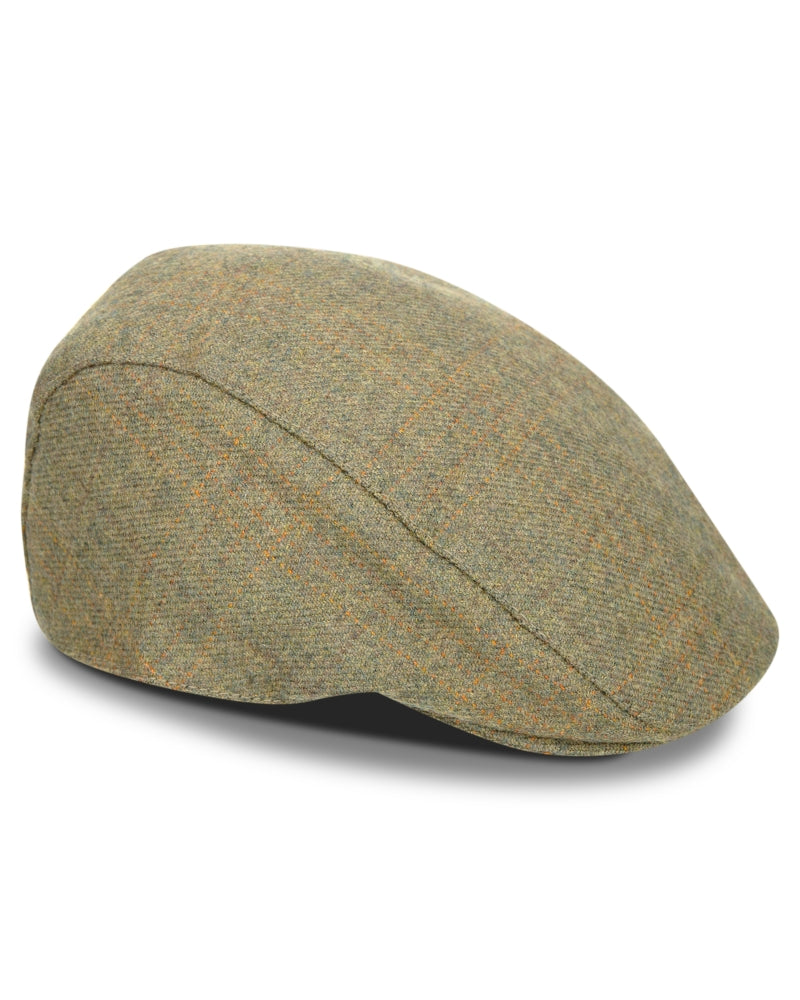 Hoggs Of Fife Kinloch Waterproof Tweed Cap Autumn Bracken