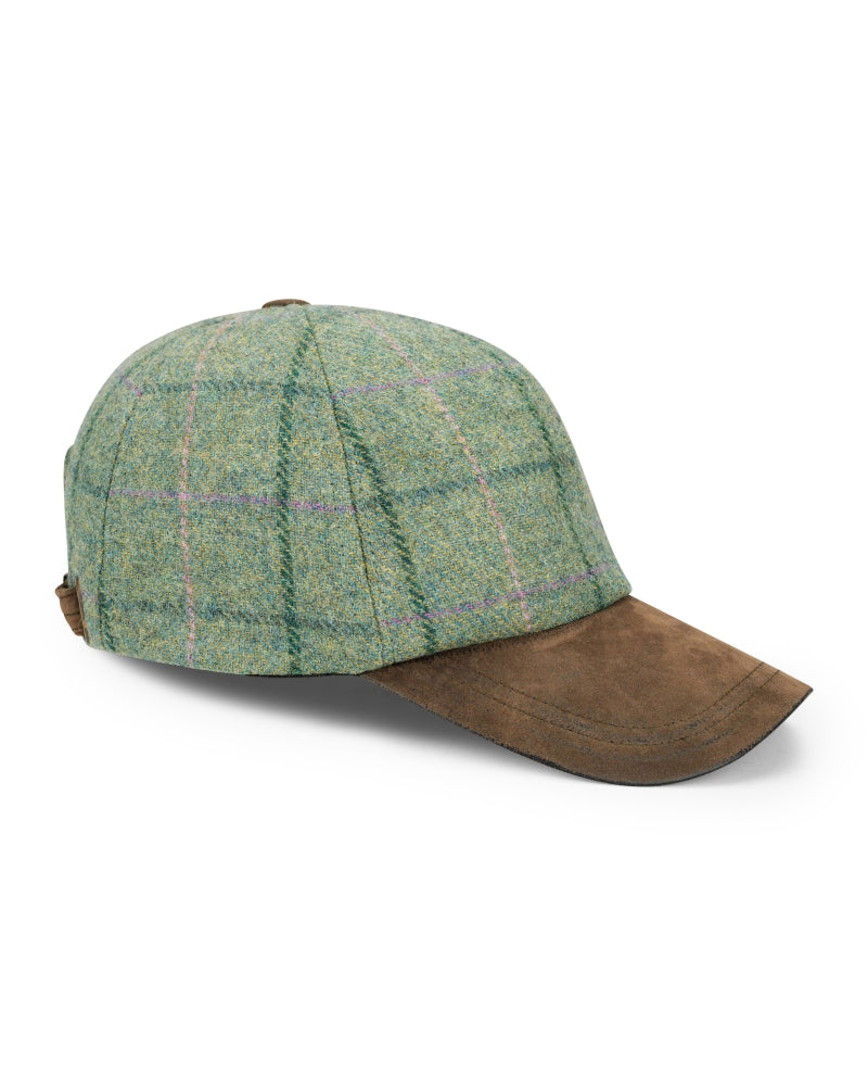 Hoggs Of Fife Roslin Ladies Tweed Baseball Cap Spring Bracken