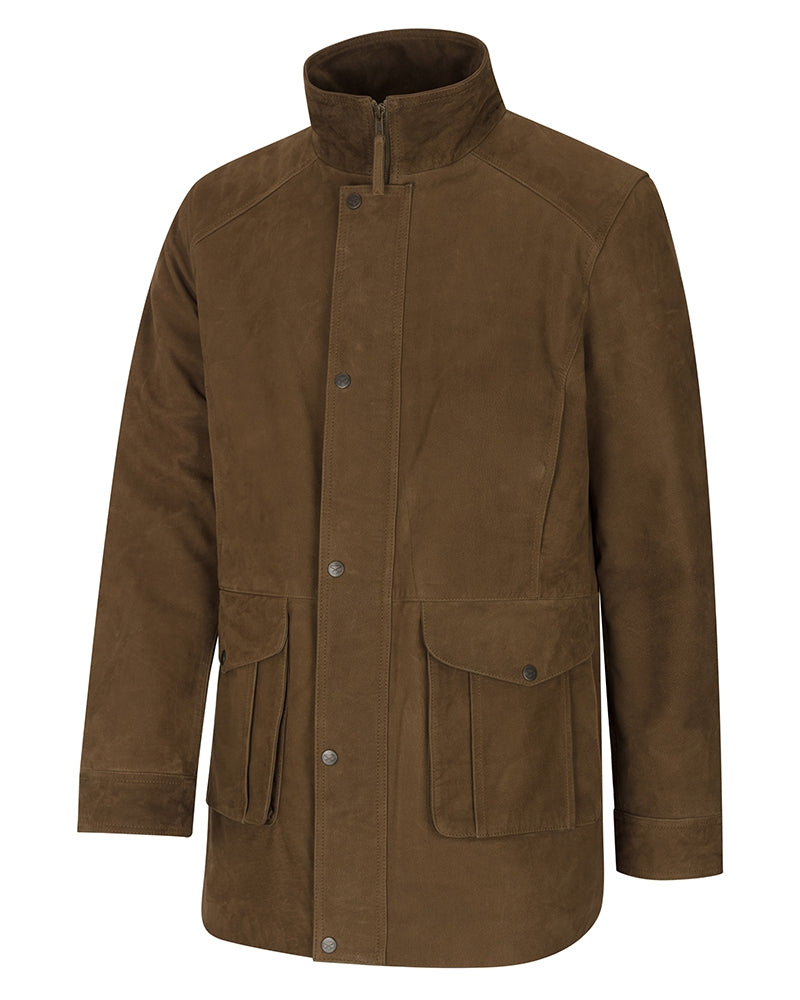 Hoggs Of Fife Dunkeld II Leather Jacket Khaki