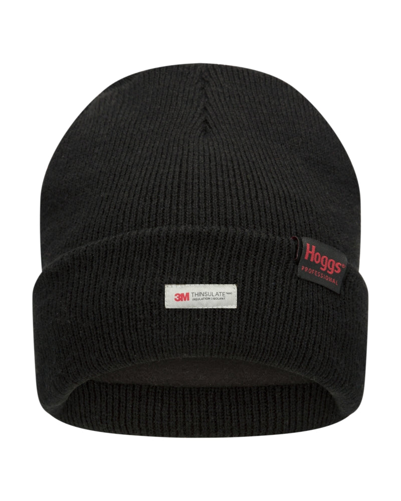 Hoggs Of Fife Knitted Thinsulate Beanie Hat Black
