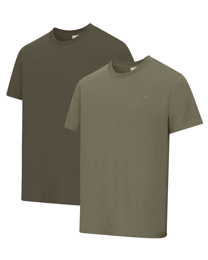 Hoggs Of Fife Sandwood 2Pk T-Shirts Forest/Lovat