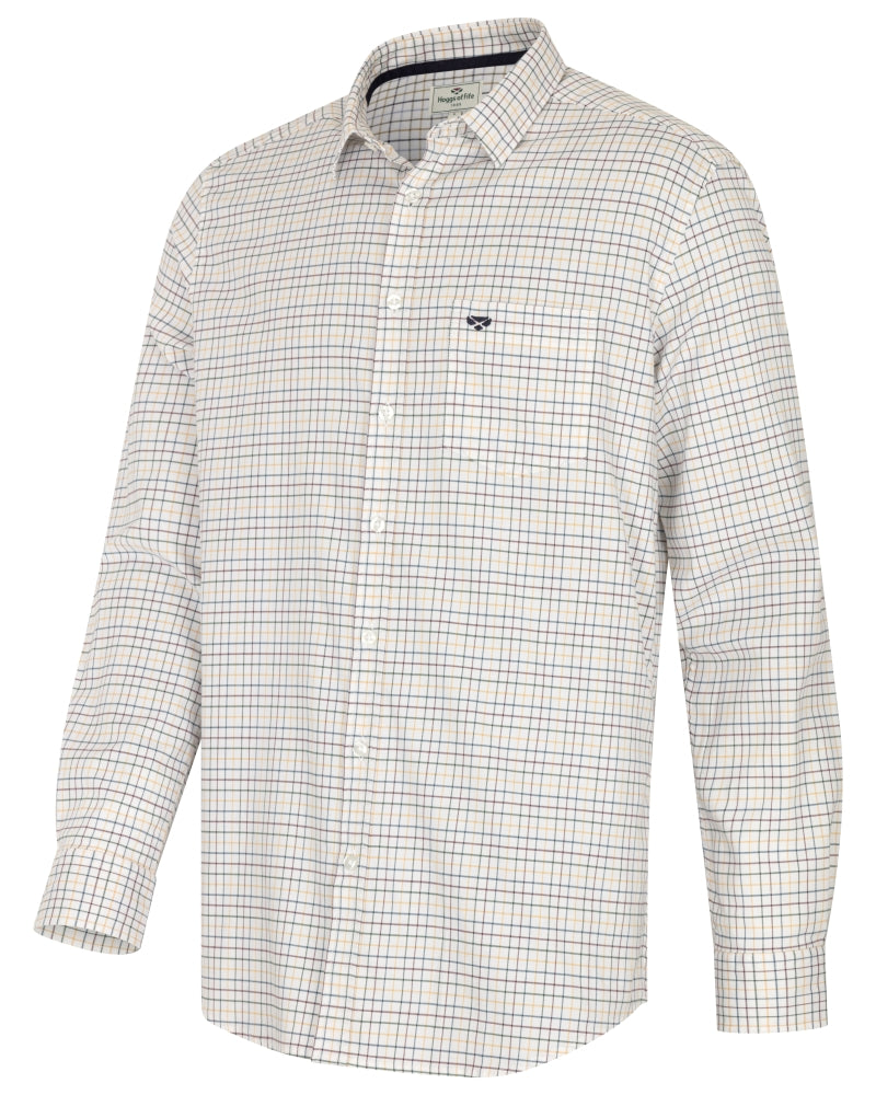 Hoggs Of Fife Callum Country Check Shirt Green Gold