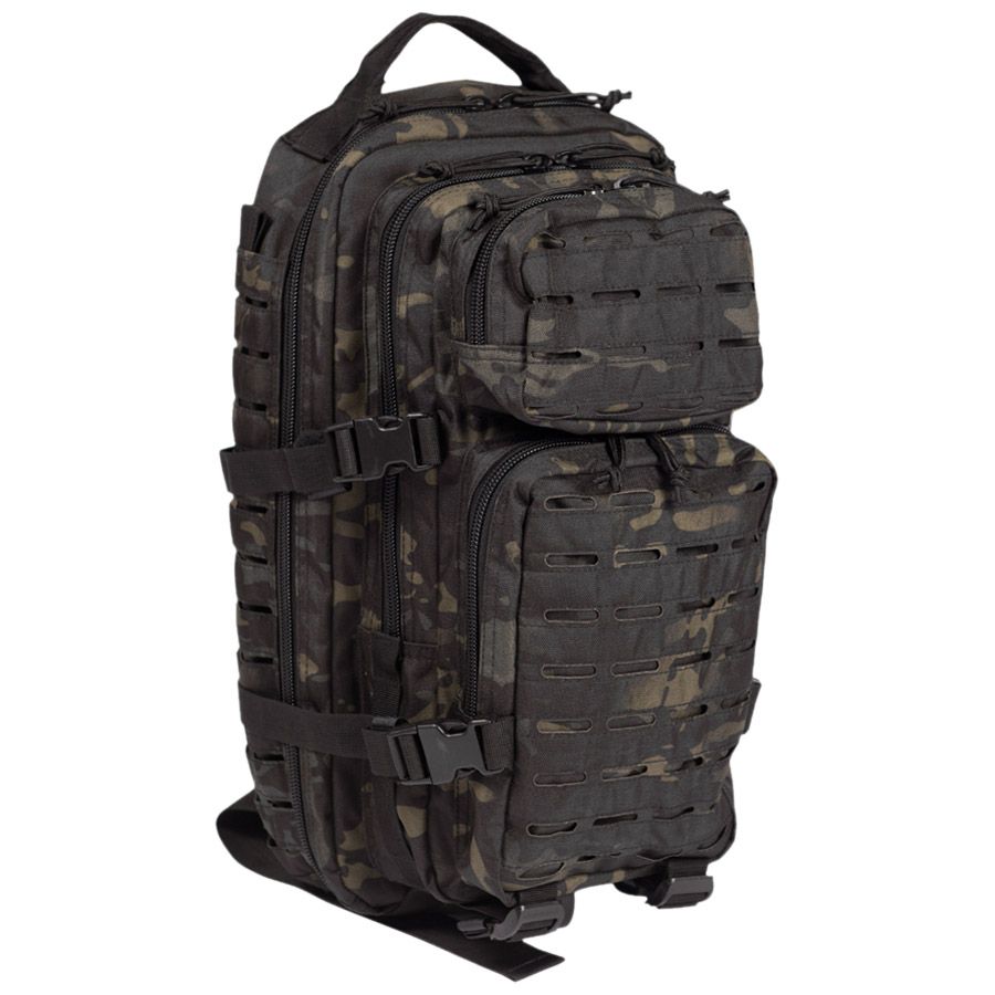 lazer cut small assault pack-mt black