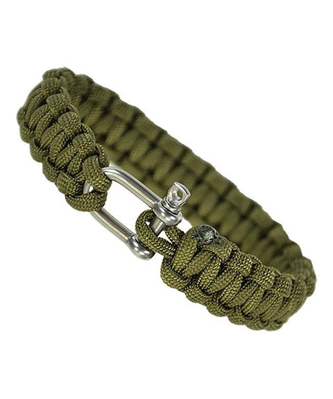 Mil-Tec Paracord bracelet with metal closure Olive