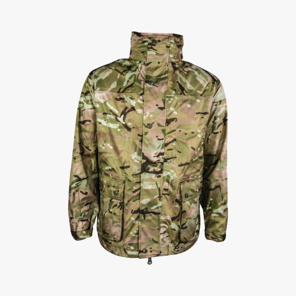 british camo mtp btp jacket ab-tex gore-tex. front studs and high collar. 2 side pockets