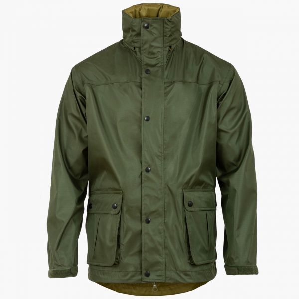 olive ab-tex gore-tex. front studs storm flap  and high collar